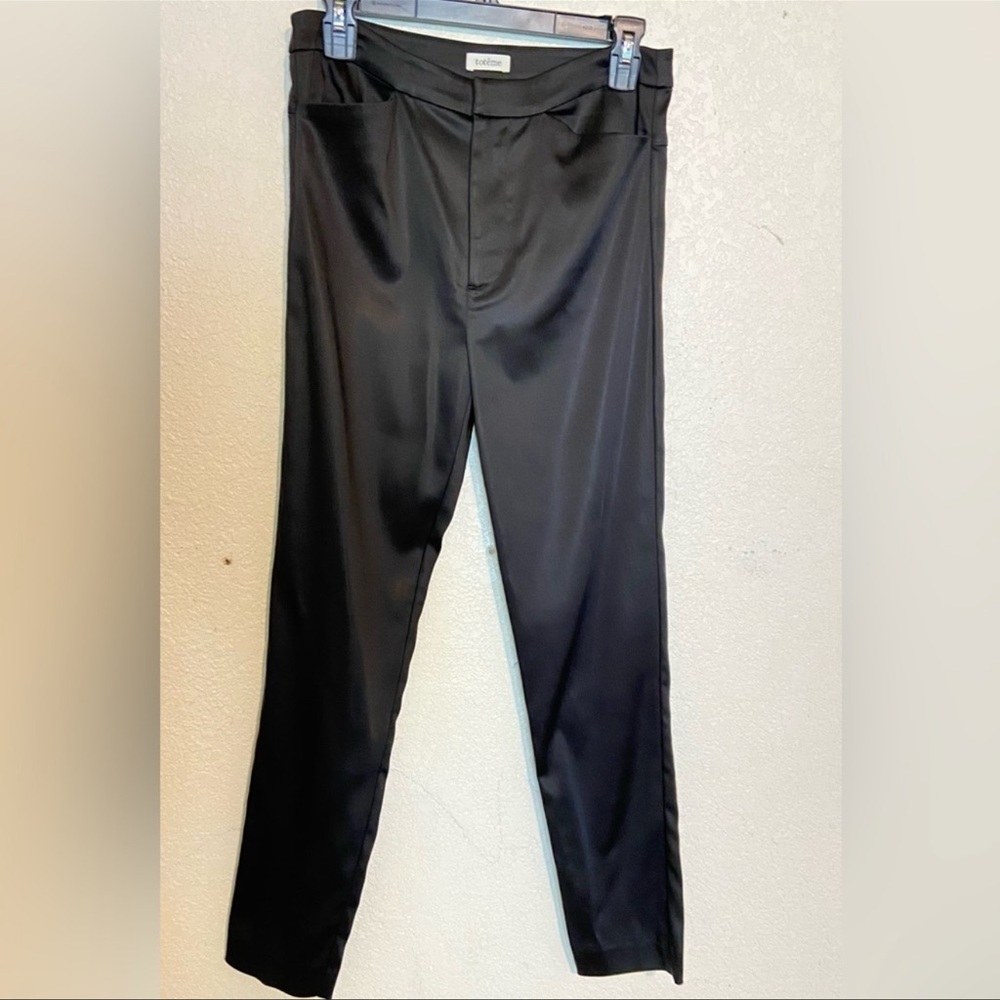 Toteme classical silk black pants